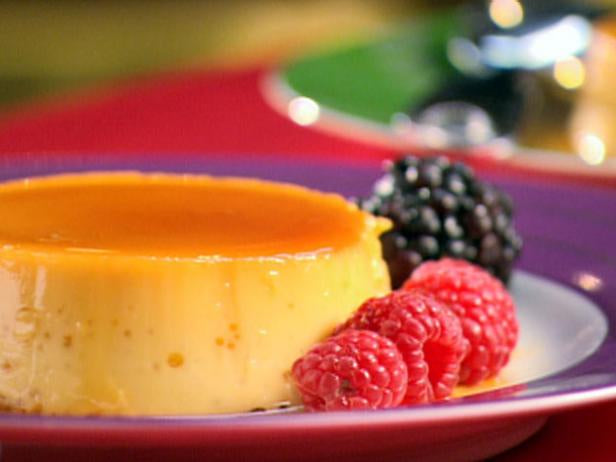 Flan - French Crème Caramel (Raspberry & Blackberry)-1 Serving