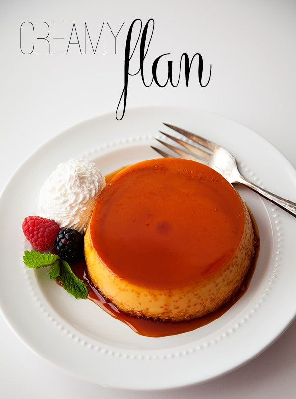 Flan - French Crème Caramel (Raspberry & Blackberry)-1 Serving