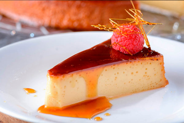 Flan - French Crème Caramel (Raspberry)-1 Serving