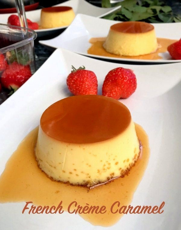 Flan - French Crème Caramel (Strawberry)-1 Serving