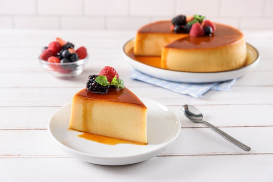 Flan - French Crème Caramel (Raspberry & Blackberry)